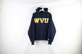 Vintage Champion Mens Small Spell Out West Virginia University Hoodie Sweatshirt - £35.00 GBP