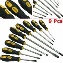 MAXPERKX 9pc Precision Magnetic Screwdriver Set - Soft Grip Handle with ... - £8.59 GBP