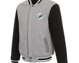 NFL  Miami Dolphins  Reversible Full Snap Fleece Jacket  JHD  2 Front Logos - £95.91 GBP