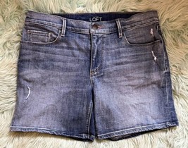 Ann Taylor LOFT Jean Shorts Size 8 / 29 Lightly Distressed Denim Womens - £23.23 GBP