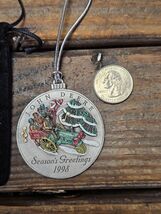 John Deere Pewter 1998 Ornament #3 Series Model G Tractor With Velvet Pouch - $54.40