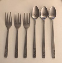 Customcraft Stainless Steel CUS3 Fleur de Lis Mixed Lot 6 Pieces Spoons Forks - £13.90 GBP