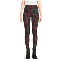 No Boundaries Juniors Sueded Ankle Leggings High Rise Black Soot Plaid S... - £19.74 GBP