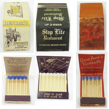 3 Vintage Matchbooks FULL Henrici&#39;s Chicago, Stop Lite Restaurant, Jim S... - £23.48 GBP