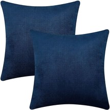 Set of 2 Throw Pillow Covers, Velvet Decorative Pillow Covers, Square Soft 18x18 - £12.40 GBP