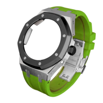 Casioak Steel Case MOD Kit Shock G-SHOCK GA2100 GA2110 Light Green Crown - £63.49 GBP