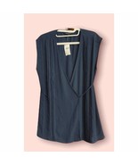 Banana Republic Navy Wrap Around Blouse Size S - $32.49 CAD