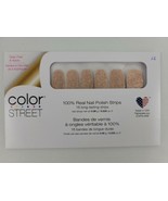 Color Street CHELSEA YA LATER 100% Real Nail Polish Strips Gold Glitter ... - $33.33