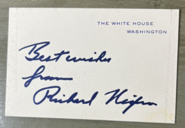 1974 Richard Nixon Facsimile Signed Signature Card w White House Envelope - £27.96 GBP