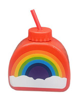 14oz Rainbow Molded Reusable BPA-Free Plastic Cup W/ Lid &amp; Straw - $9.78
