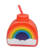 14oz Rainbow Molded Reusable BPA-Free Plastic Cup W/ Lid &amp; Straw - $185.88 MXN