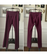 Yummie Shapewear Susie Flare Leggings 360 Sculpt Cotton Burgundy $50 L - $451.12 MXN