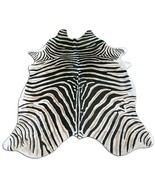 Zebra Print Cowhide Rug Size: 7 X 6&#39; Genuine Zebra Print Cow Hide Rug  - €255,31 EUR