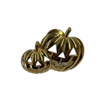 Avon Halloween Jack O Lantern Pin Gold Tone - £10.14 GBP