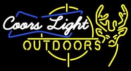 New Coors Light Deer Outdoors Bar Beer Light Neon Sign 24&quot;x20&quot; - £199.11 GBP