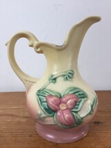 Vtg 1940s Hull Art Pottery USA W-2 Yellow Pink Wildflower Vase Ewer Pitc... - £60.08 GBP