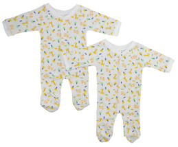 Bambini Small (6-12 Months) Unisex Terry Sleep &amp; Play (Pack of 2) 100% Cotton Wh - £14.55 GBP