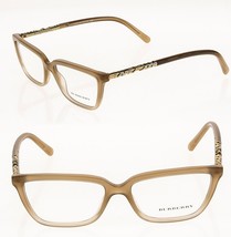 BURBERRY BE2246 Beige Gold Eyeglasses Optical Check Plaque Frame 53mm 2246 - £108.72 GBP