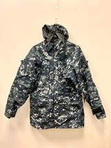 Us Navy Usn Nwu Gore Tex Cold Weather Digital Camouflage Parka - Small Short. - £121.66 GBP