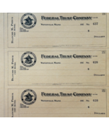 1920 Federal Trust Checks Lot of 3 City Hotel Waterville Maine 637-639 F... - $549.97 MXN