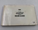 2008 Chevrolet Malibu Classic Owners Manual Handbook OEM J03B41010 - £24.95 GBP