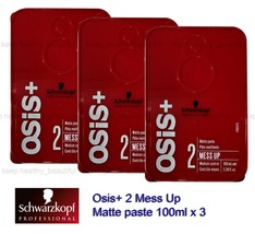 3 x Schwarzkopf Osis+ 2 Mess Up Matte paste Medium Control 100ml - £25.49 GBP