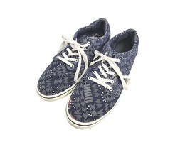 VANS Womens Shoes Sz 8 Off The Wall Blue White Casual Sneakers Athletic Skaters - £15.82 GBP