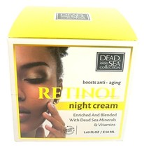 Dead Sea Retinol Night Cream Boosts Anti Aging Dead Sea Minerals 1.69 Fl Oz - $14.98