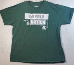 NCAA Michigan State Spartans Pro Edge T Shirt Football Mens Size XL Gree... - $14.88