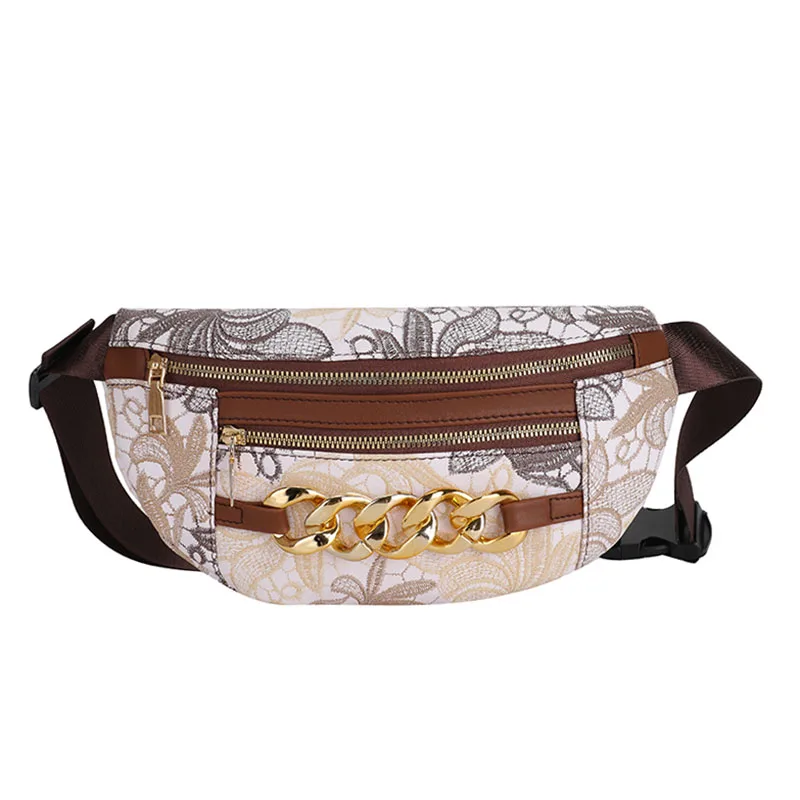  Lady Waist Bag Hip pack Woman Chain Fanny pack And Phone Pack High quality PU C - $64.86