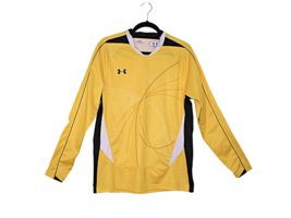 Under Armour Yellow Soccer Football Lacrosse Pullover Shirt Size Medium ... - $26.96