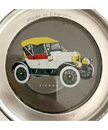 English Pewter Beer Mug Antique Morris Automobile Clear Bottom Graphic E24 - $205.71 CAD