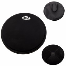 PAITITI 8 Inch Silent Practice Drum Pad Round Shape with Carrying Bag BlackColor - £15.97 GBP
