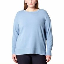 Mondetta Top XXL 2XL Blue Pullover Hi Lo Lightweight Crewneck Mother&#39;s Day - £13.02 GBP