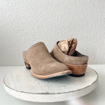 Lane Plain Jane Mule Womens 7.5 Latte Suede Cowboy Boots Western Slip On... - $123.75