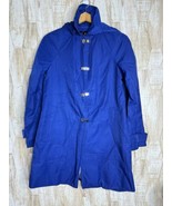London Fog Womens Size S Trench Coat Royal Blue Jacket Removable-Hood - $583.18 MXN