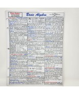 Data-Guide Basic Algebra Quick Chart Plastic Reference Sheet Vintage 1968 - £5.41 GBP