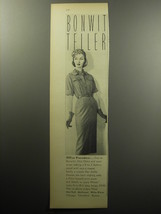 1957 Bonwit Teller Fashion by Dan Keller Ad - Office Procedure - $18.49