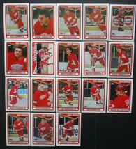 1990-91 Topps Detroit Red Wings Team Set of 18 Hockey Cards - £3.92 GBP