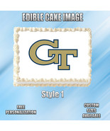 Georgia Tech Edible Image Topper Cupcake Frosting 1/4 Sheet 8.5 x 11&quot; - $11.75