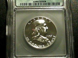 1957 Silver Proof Franklin Half Dollar ICG PR68 - £57.81 GBP