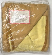 Vintage St Mary&#39;s Gold/Yellow Rayon Acrylic Blanket 72 X 90 NEW in Bag - $98.01