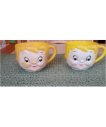 2) Dolly Dingle Soup Mug Cup Campbells Kids Plastic Face Vintage 1975-76... - $19.80
