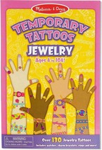 Girls Jewelry Temporary Tattoos Over 130+ Ages 3+ by Melissa &amp; Doug - £6.28 GBP