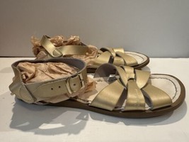 Women’s Salt Water Original Gold Leather Sandals Size 5 US 7 Saltwater - $19.99