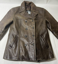 Michael Hoban Leather Bomber Jacket Large Size 8 - Review Dimensions - £23.94 GBP