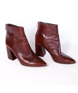 Vince Camuto Brown Leather Boots Women&#39;s Shoes Heels 5M - £35.17 GBP