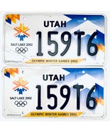 2002 United States Utah Olympic Winter Games Passenger License Plate 159T6 - $32.79 CAD