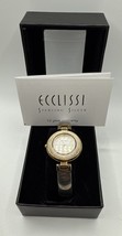 Ecclissi 32310 Sterling Silver Watch Women Two Tone .925 Case &amp; Band NOS... - $74.20
