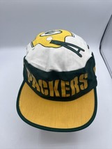 Vintage 80s 90s Green Bay Packers Painter&#39;s Hat Cap Retro Logo Design NFL - £11.58 GBP